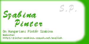 szabina pinter business card