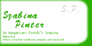 szabina pinter business card